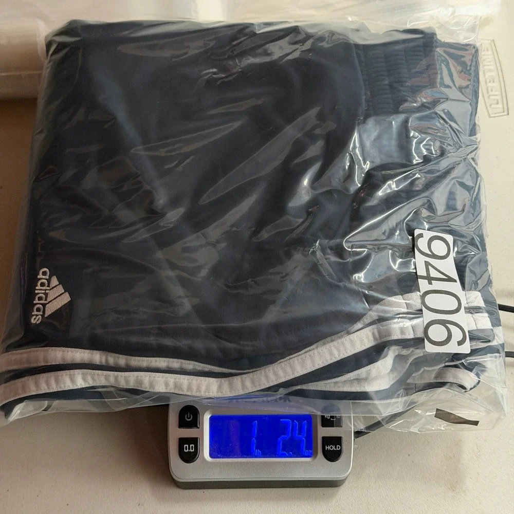Vintage Adidas Men Blue Track Pants Athletic‎ Side Stripe Elastic Waist 2XL